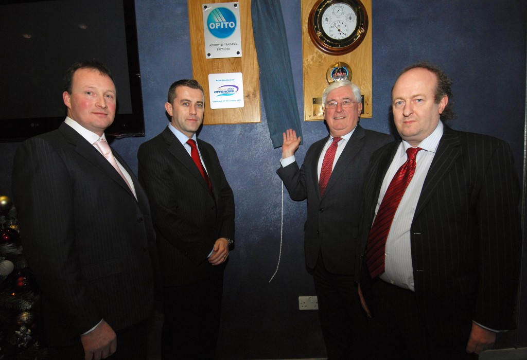 OPITO plaque at the SEFtec NMCI Offshore joint venture launch. Picture: Pascal Ungerer